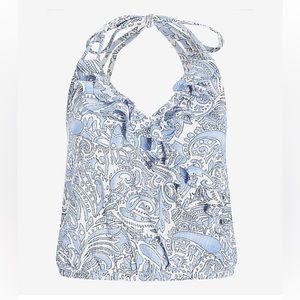 { EXPRESS } Paisley Ruffle Halter Cami